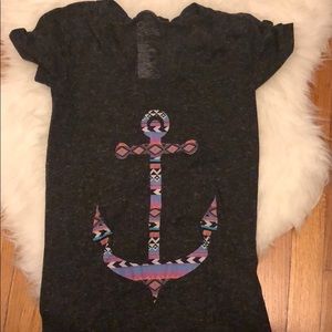 Anchor print t shirt